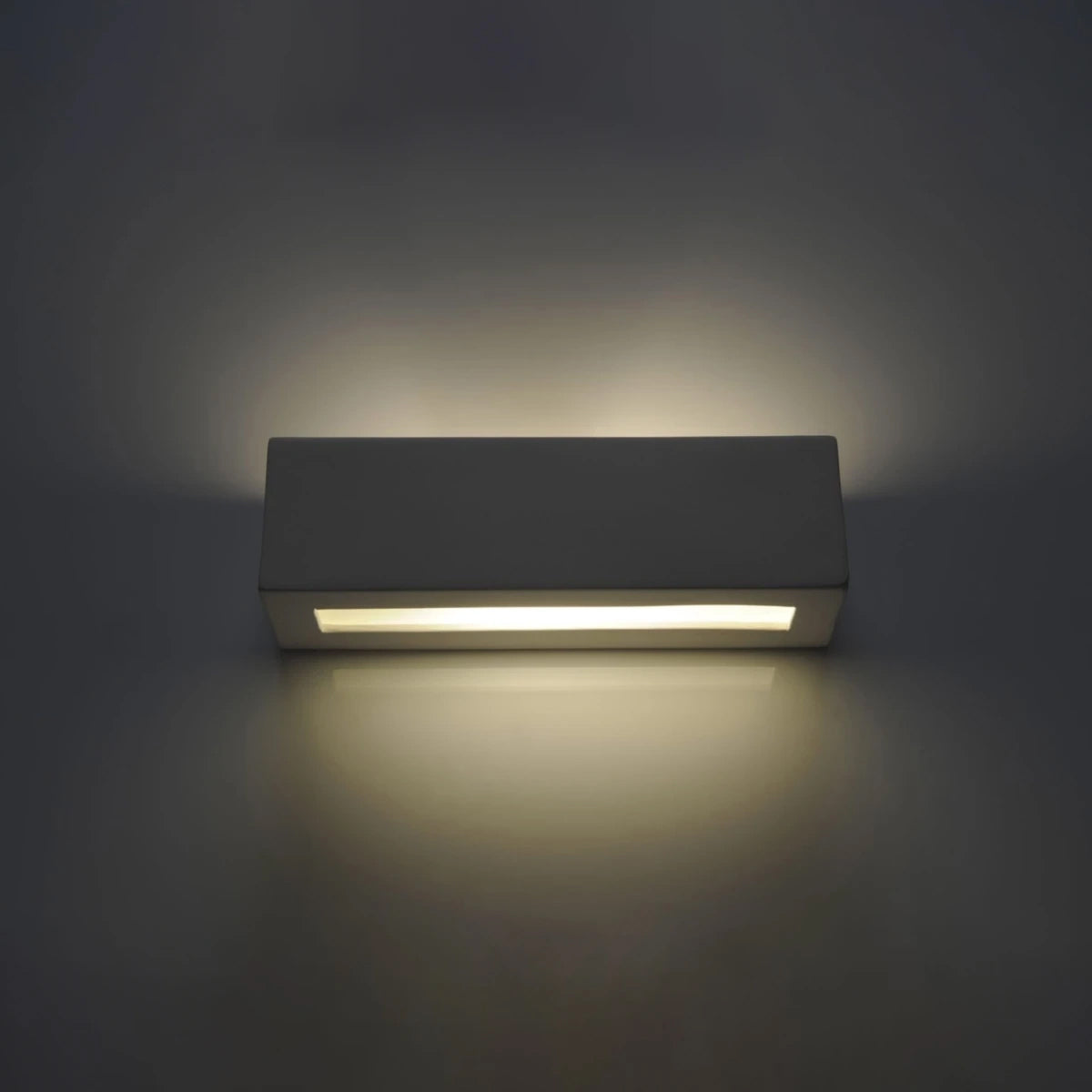 Glass Wall Light With Ceramic Lamp - Cafe Au Lait