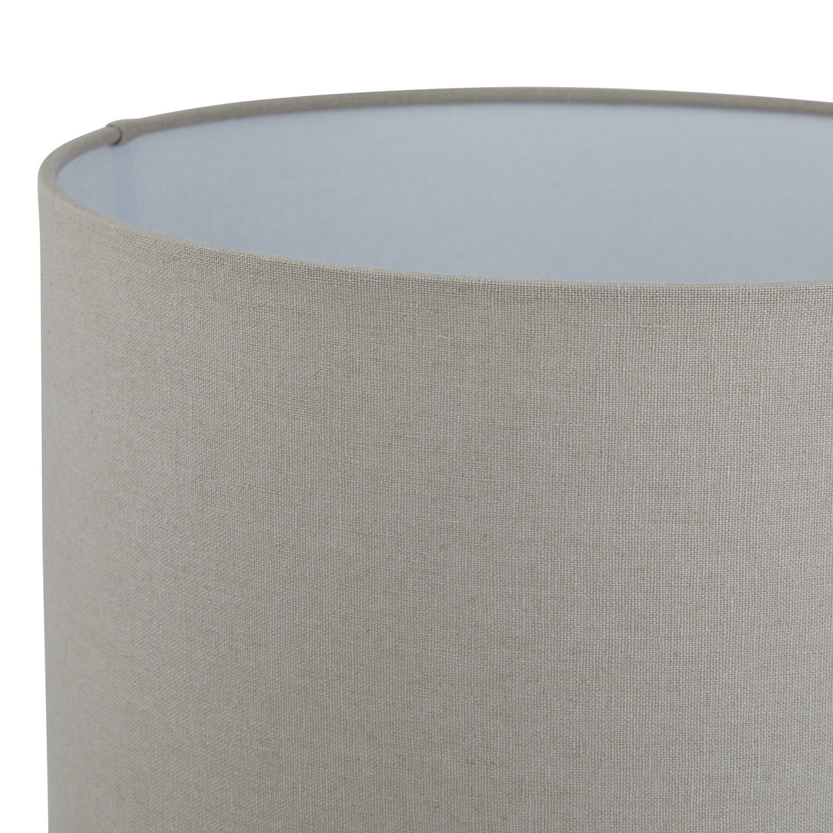 Grey Linen Shade Table Lamp With Brown Ceramic Base - Siena