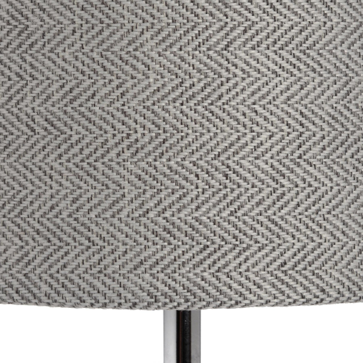 Grey And White Shade Table Lamp With Chrome Metal Base - Genoa