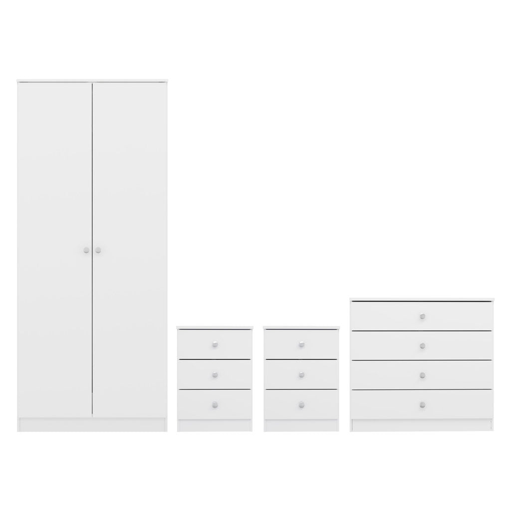 High Gloss Bedroom Furniture Set With 2 Doors Wardrobe - Denver