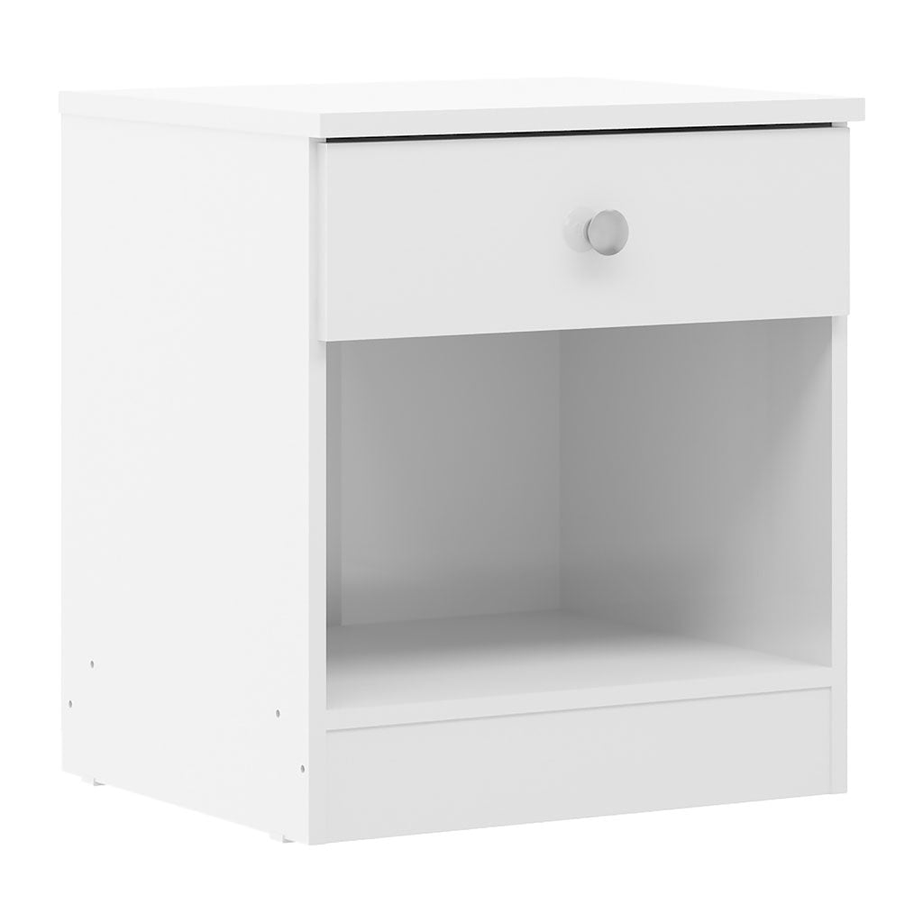 High Gloss Bedside Cabinet With 1 Drawer - Denver