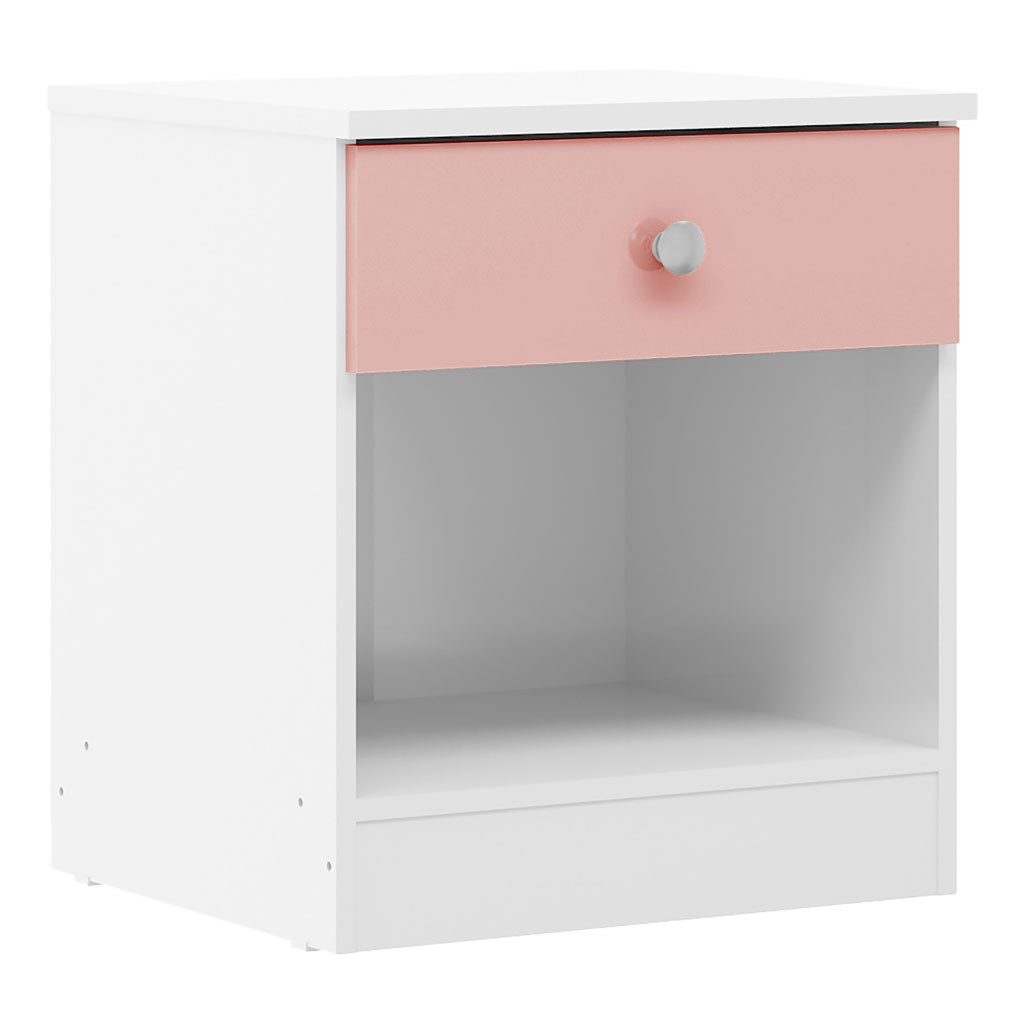 High Gloss Bedside Cabinet With 1 Drawer - Denver