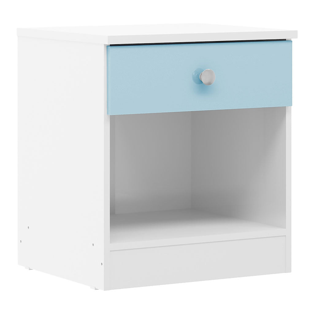 High Gloss Bedside Cabinet With 1 Drawer - Denver