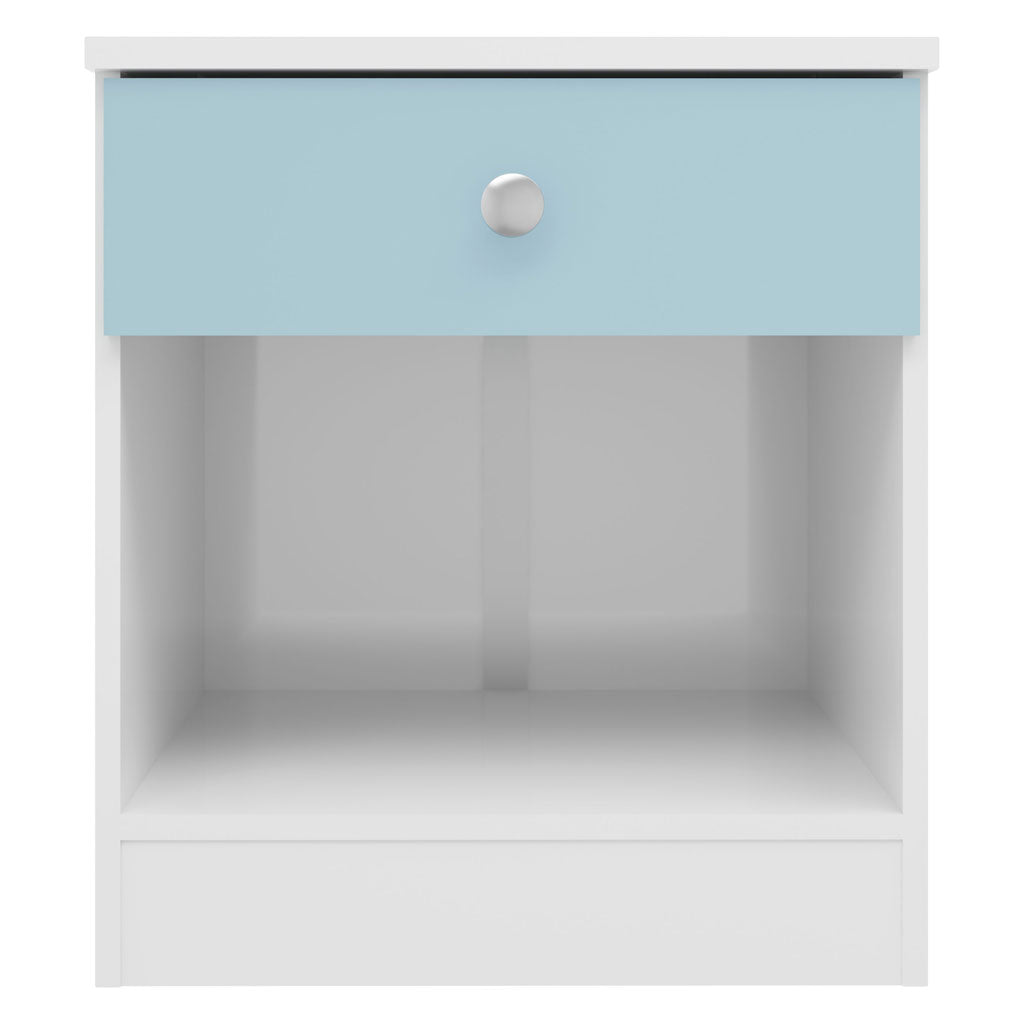 High Gloss Bedside Cabinet With 1 Drawer - Denver