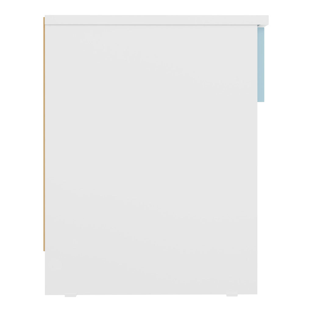 High Gloss Bedside Cabinet With 1 Drawer - Denver