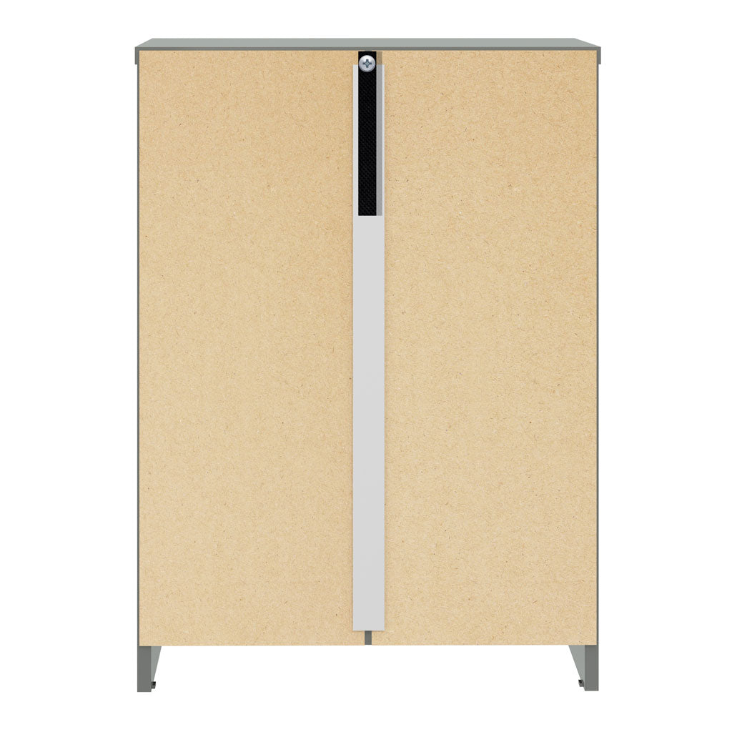 High Gloss Bedside Cabinet With 3 Drawers - Denver