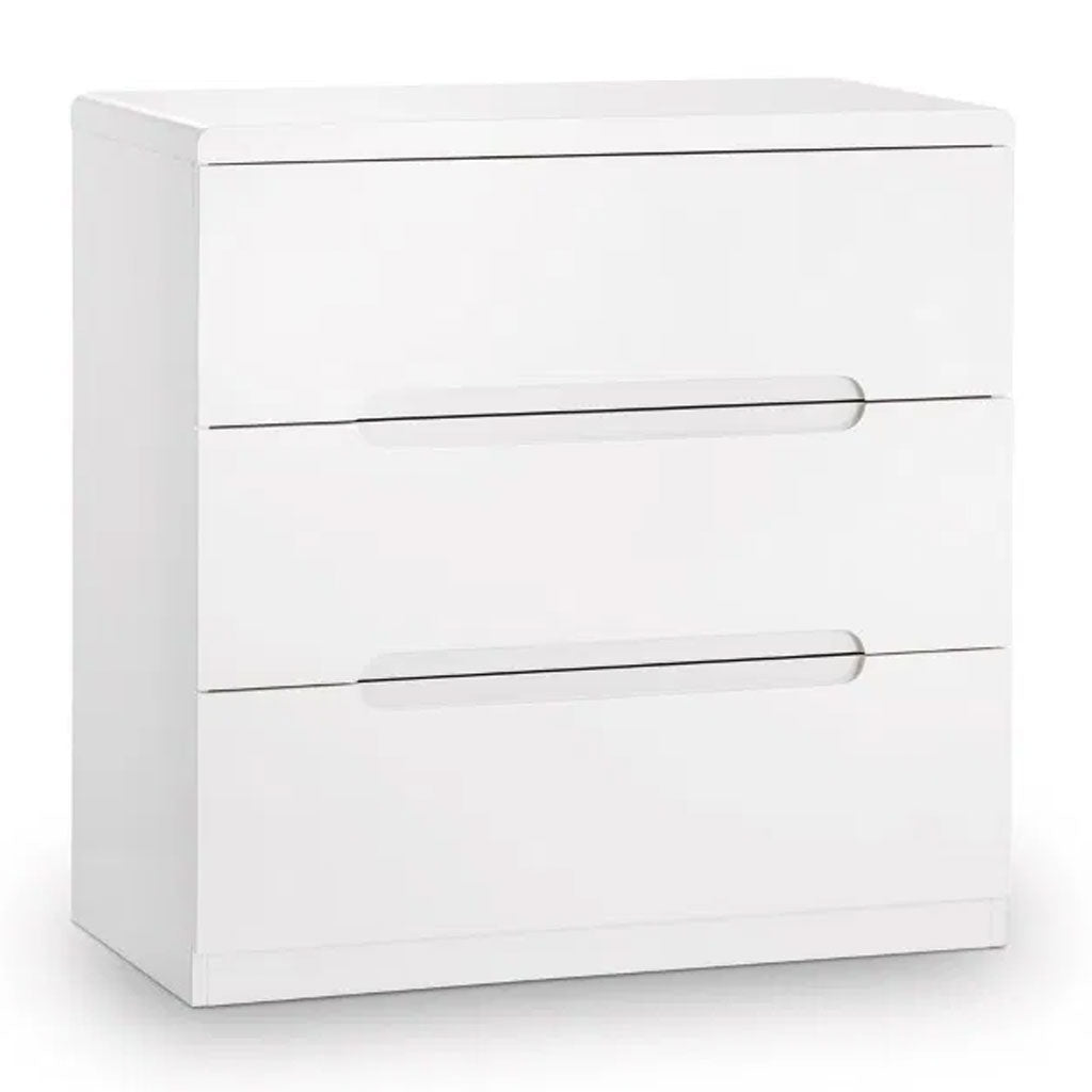 High Gloss Chest Of 3 Drawers - Manhattan