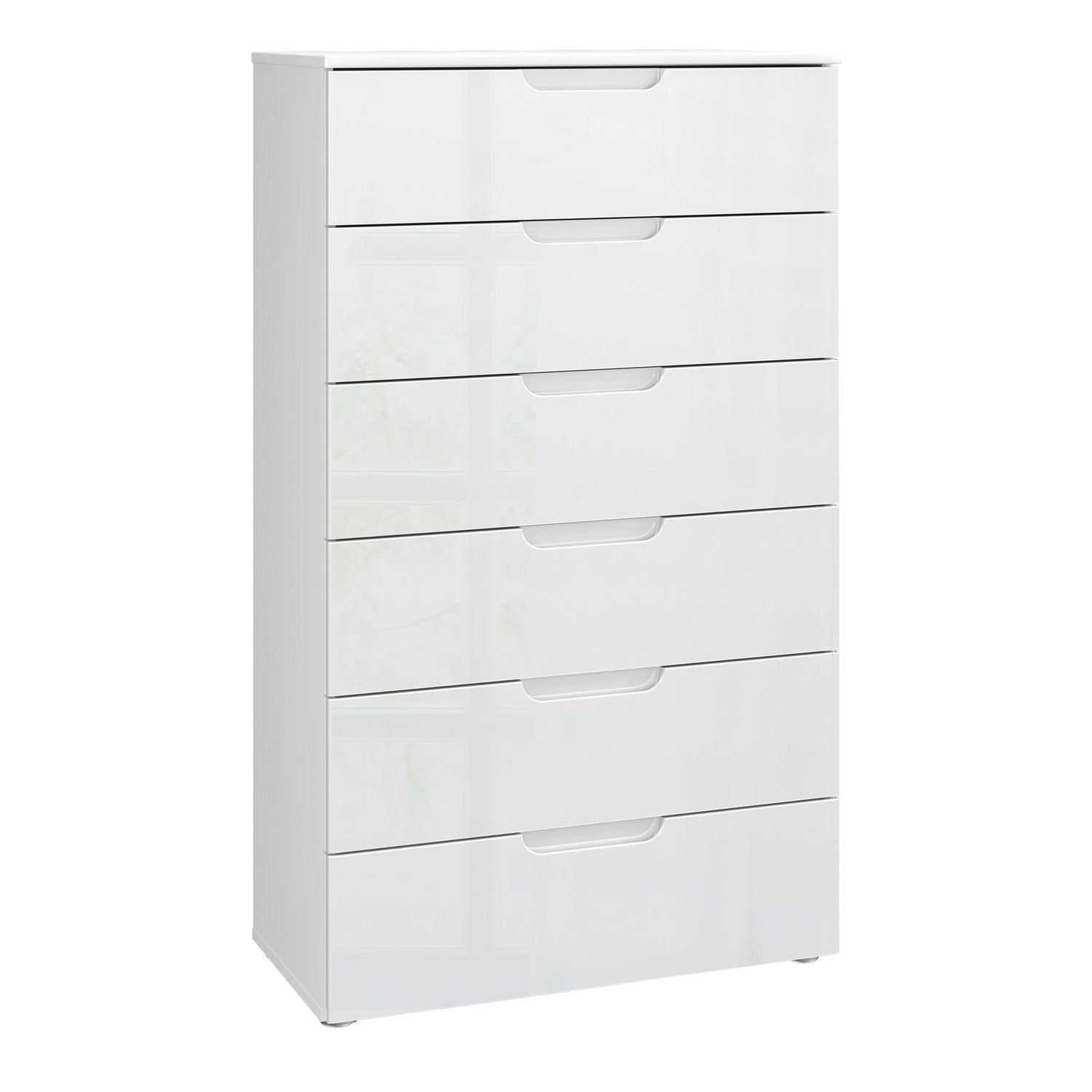 High Gloss Chest Of 6 Drawers - Sienna
