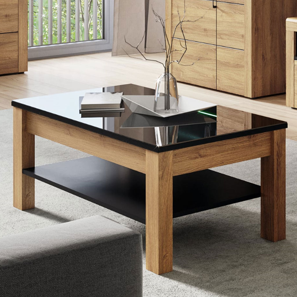 High Gloss Coffee Table With Undershelf - Camaros