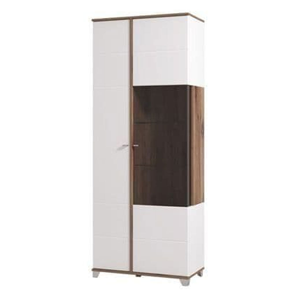 High Gloss Display Cabinet Tall With 2 Doors - Minot