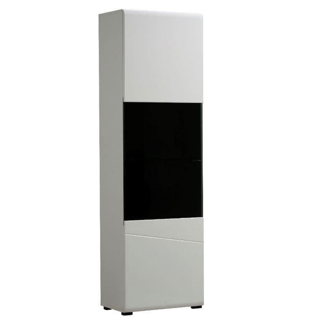 High Gloss Display Cabinet With 1 Door - Truro