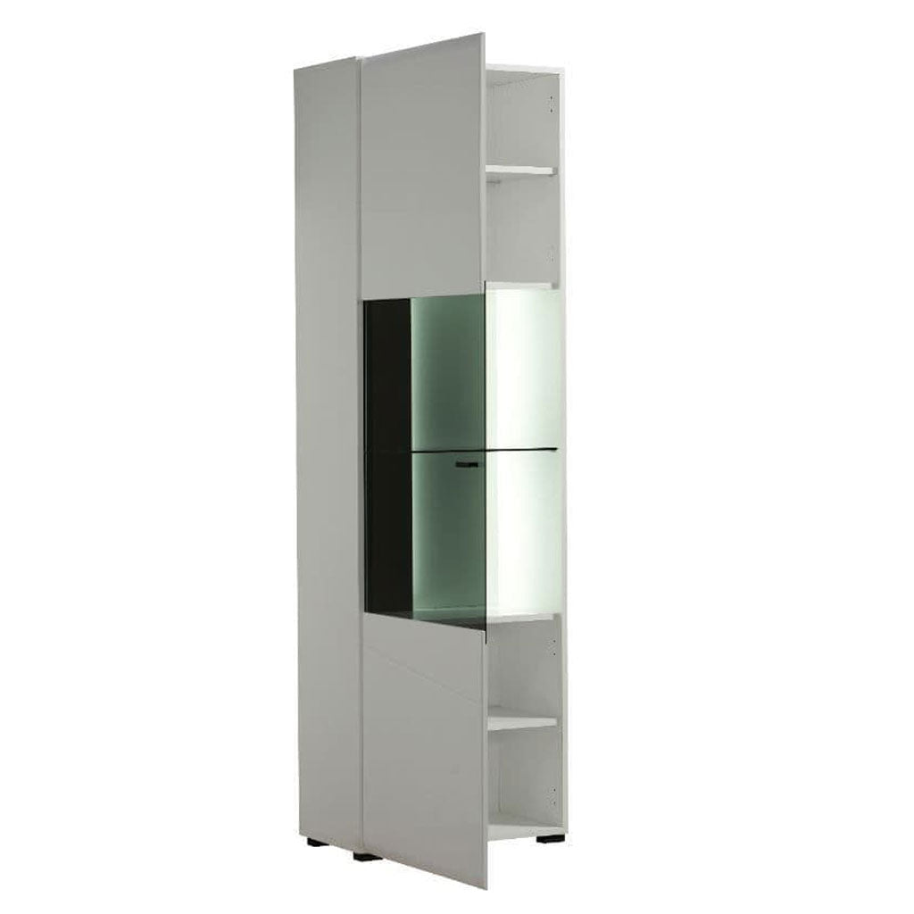 High Gloss Display Cabinet With 1 Door - Truro