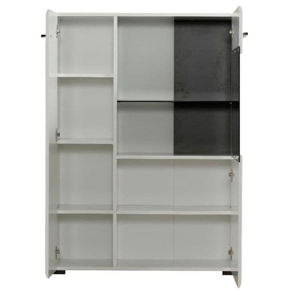 High Gloss Display Cabinet With 2 Doors - Truro