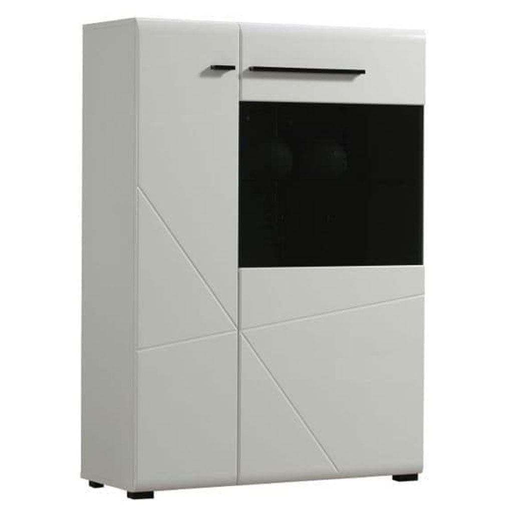 High Gloss Display Cabinet With 2 Doors - Truro
