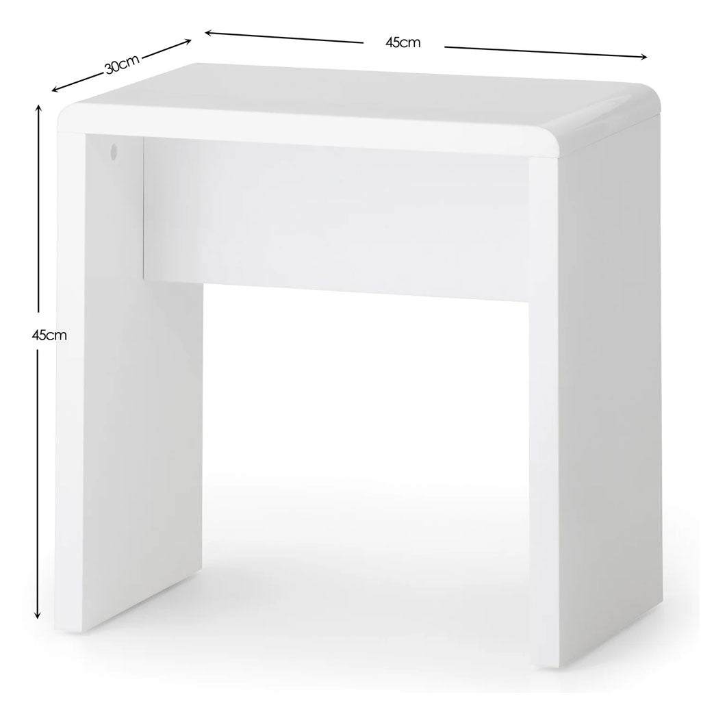 High Gloss Dressing Table Stool - Manhattan