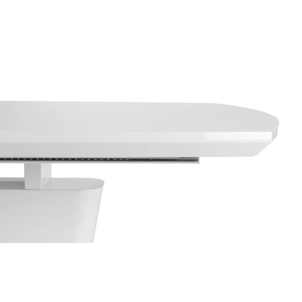 High Gloss Extending Dining Table for 4 to 6 People Rectangular - Como