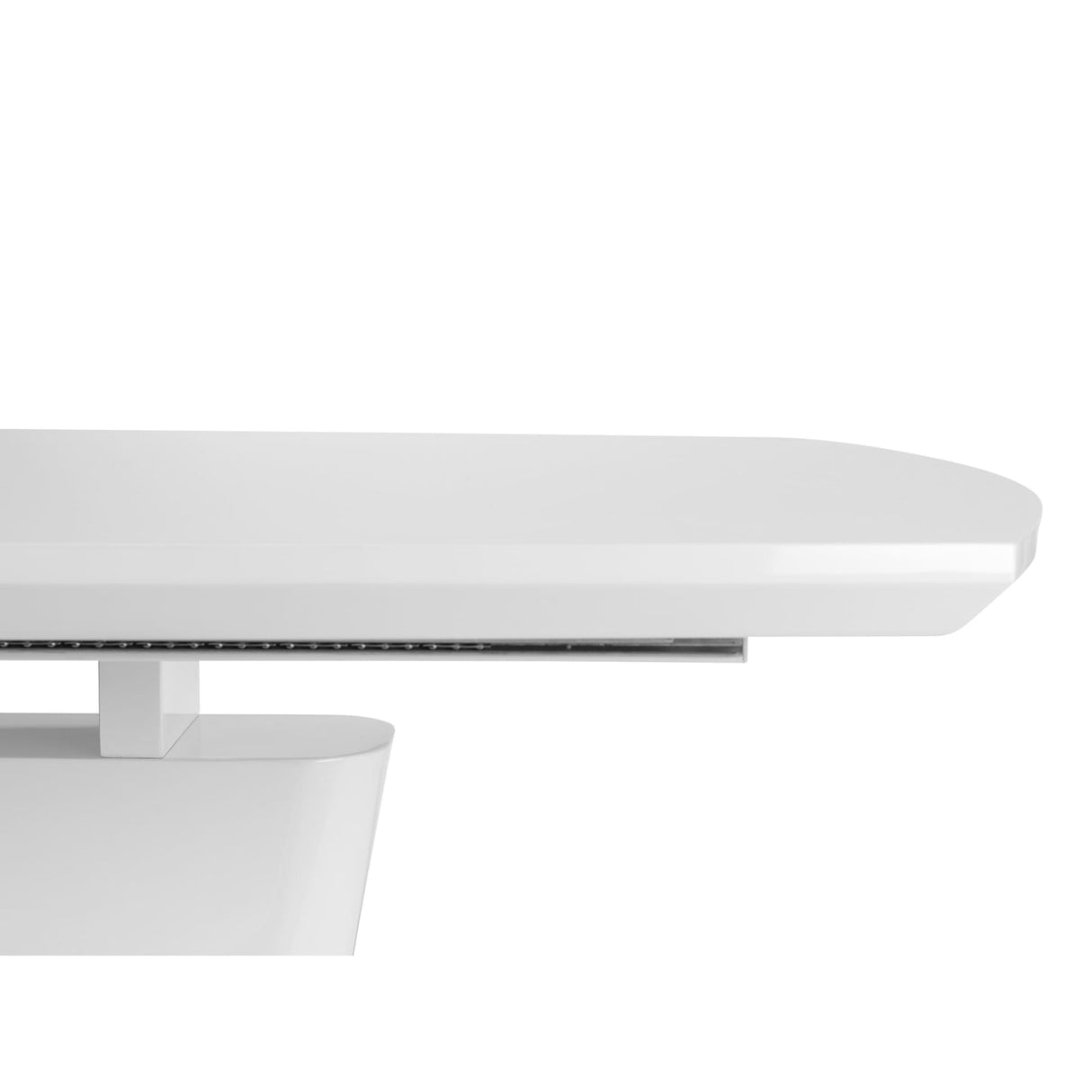 High Gloss Extending Dining Table for 4 to 6 People Rectangular - Como