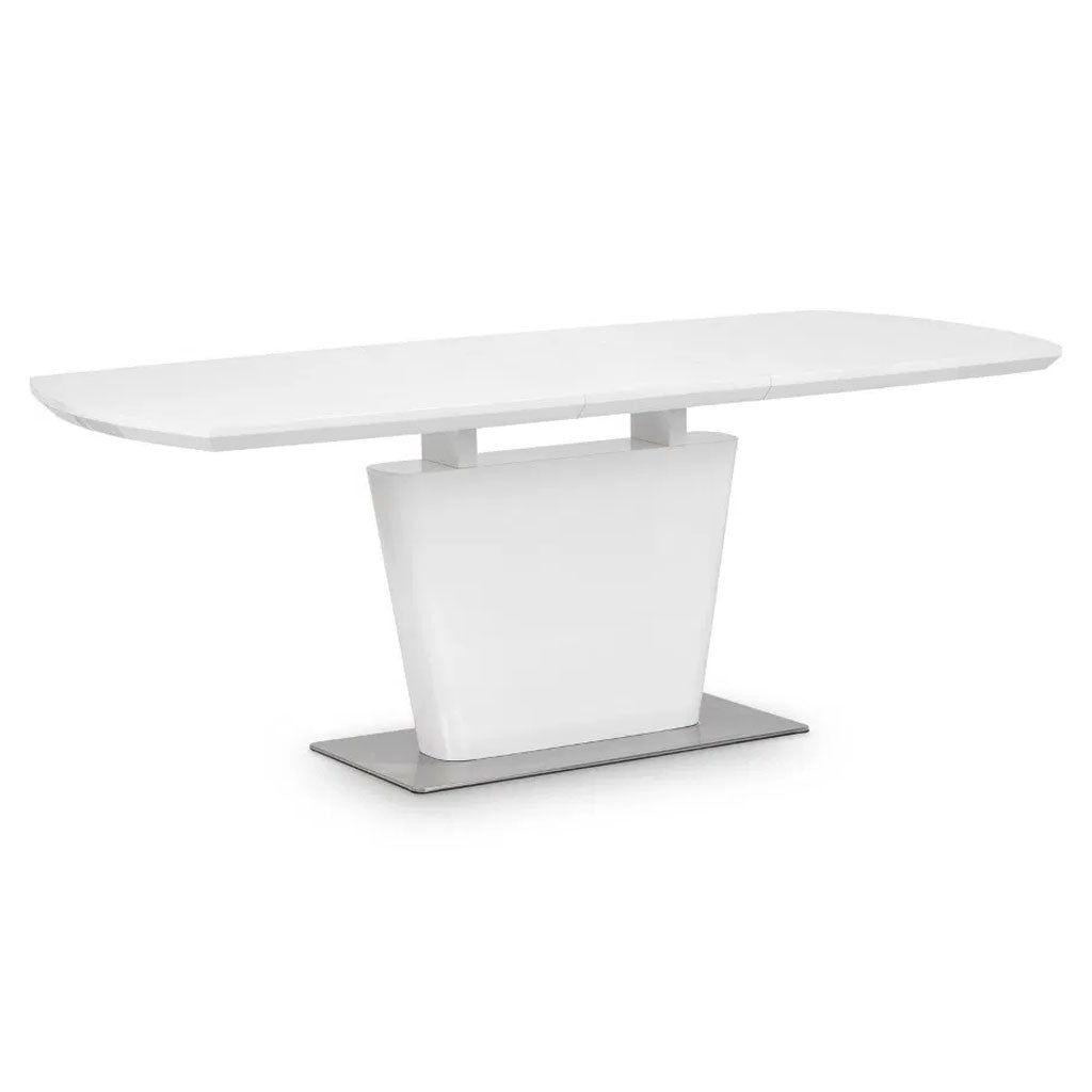 High Gloss Extending Dining Table for 4 to 6 People Rectangular - Como