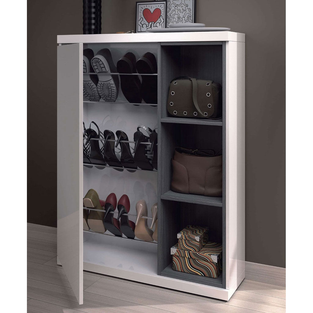 High Gloss Shoe Storage Cabinet With 1 Door - Findlay