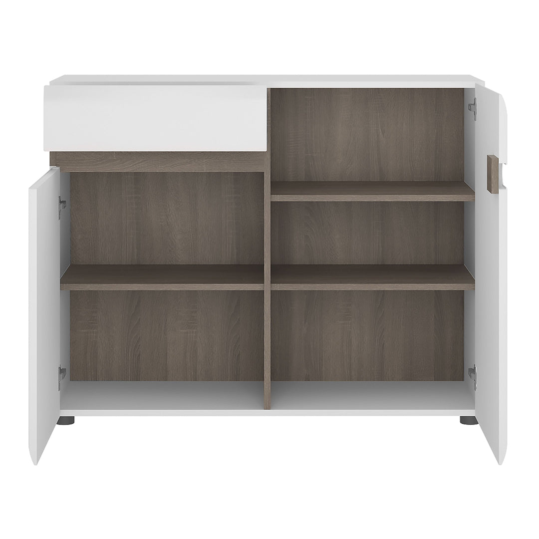 High Gloss Sideboard With 2 Doors And 1 Drawer - Chelsea