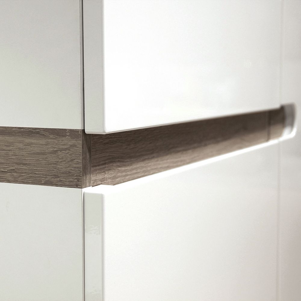 High Gloss Sideboard With 2 Doors And 1 Drawer - Chelsea