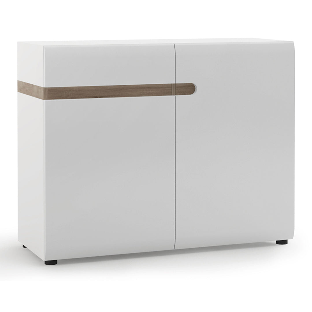 High Gloss Sideboard With 2 Doors And 1 Drawer - Chelsea