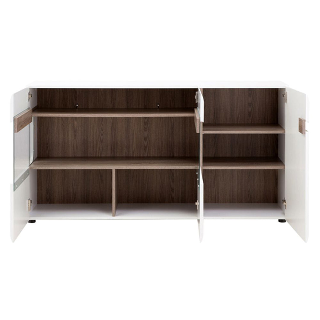 High Gloss Sideboard With 3 Doors - Chelsea