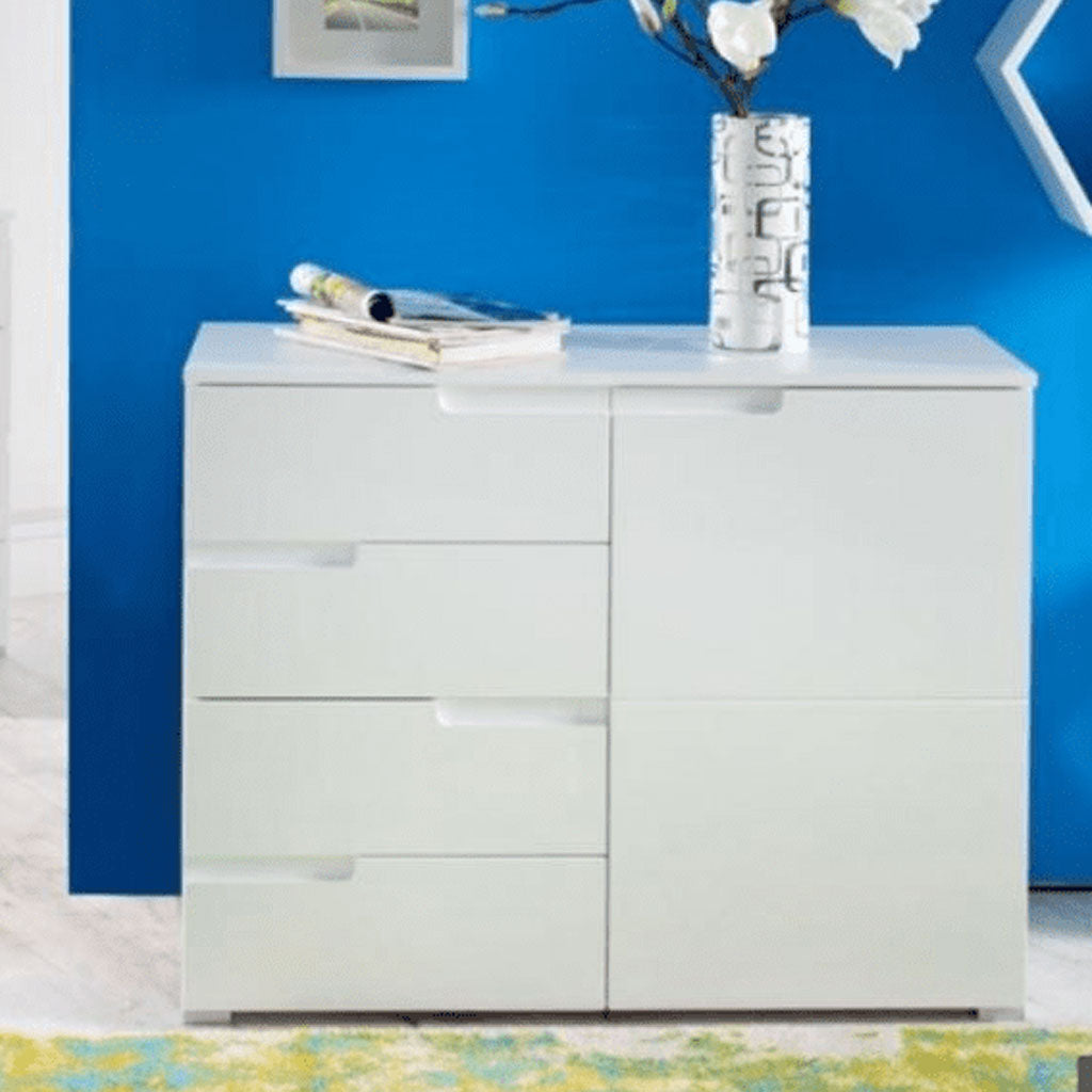High Gloss Sideboard With 1 Door And 4 Drawers - Salina