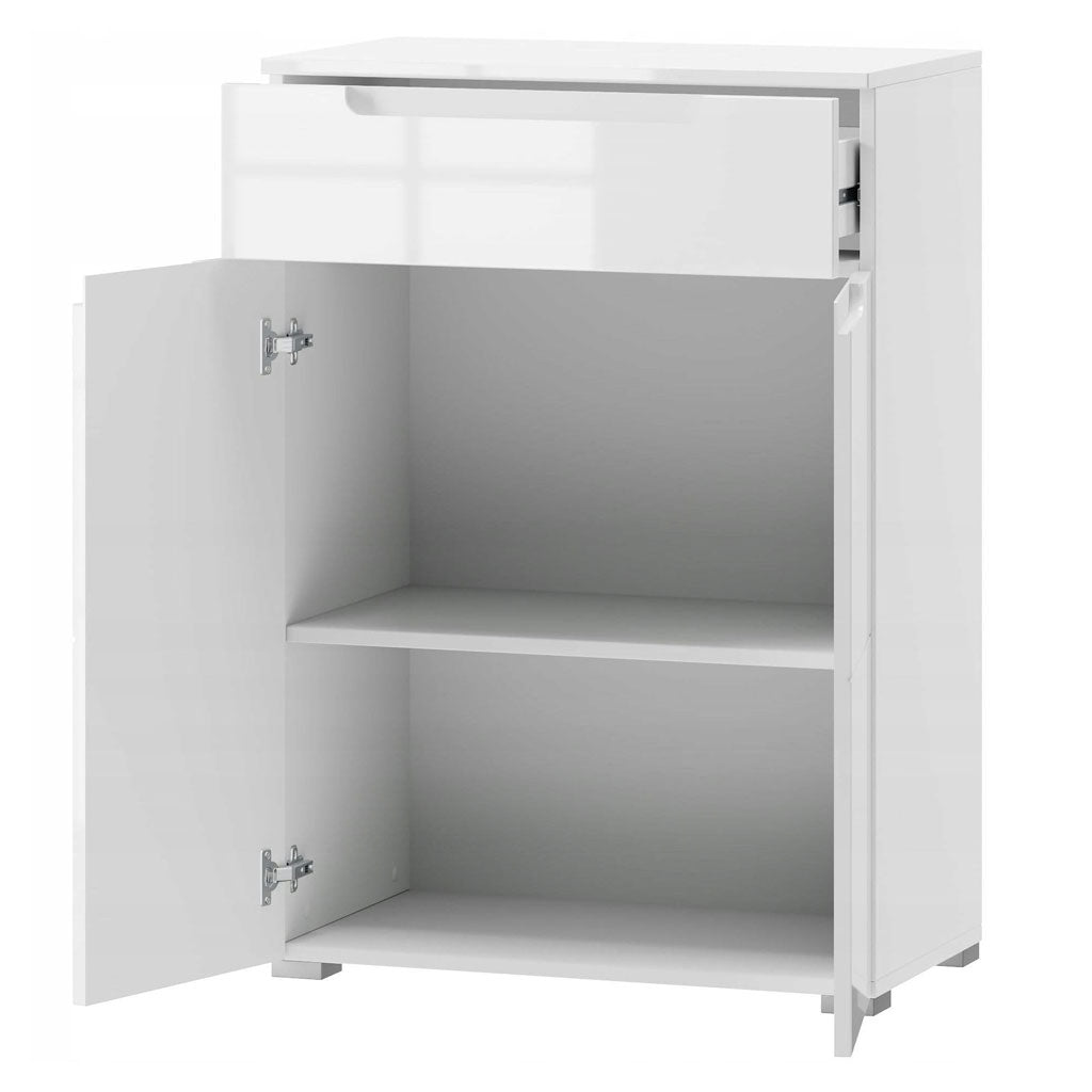 High Gloss Sideboard With 2 Doors And 1 Drawer - Salina