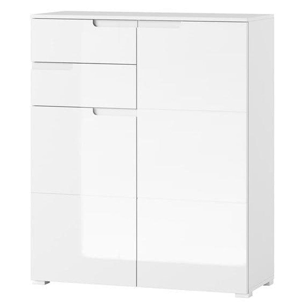 High Gloss Sideboard With 2 Doors And 2 Drawers - Salina