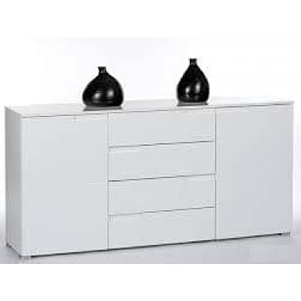 High Gloss Sideboard With 2 Doors And 4 Drawers - Salina
