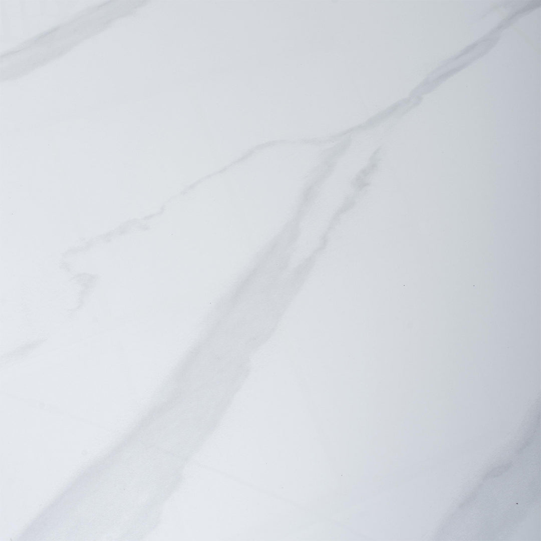 High Gloss Sintered Stone Dining Table for 4 to 6 People Rectangular - Abingdon