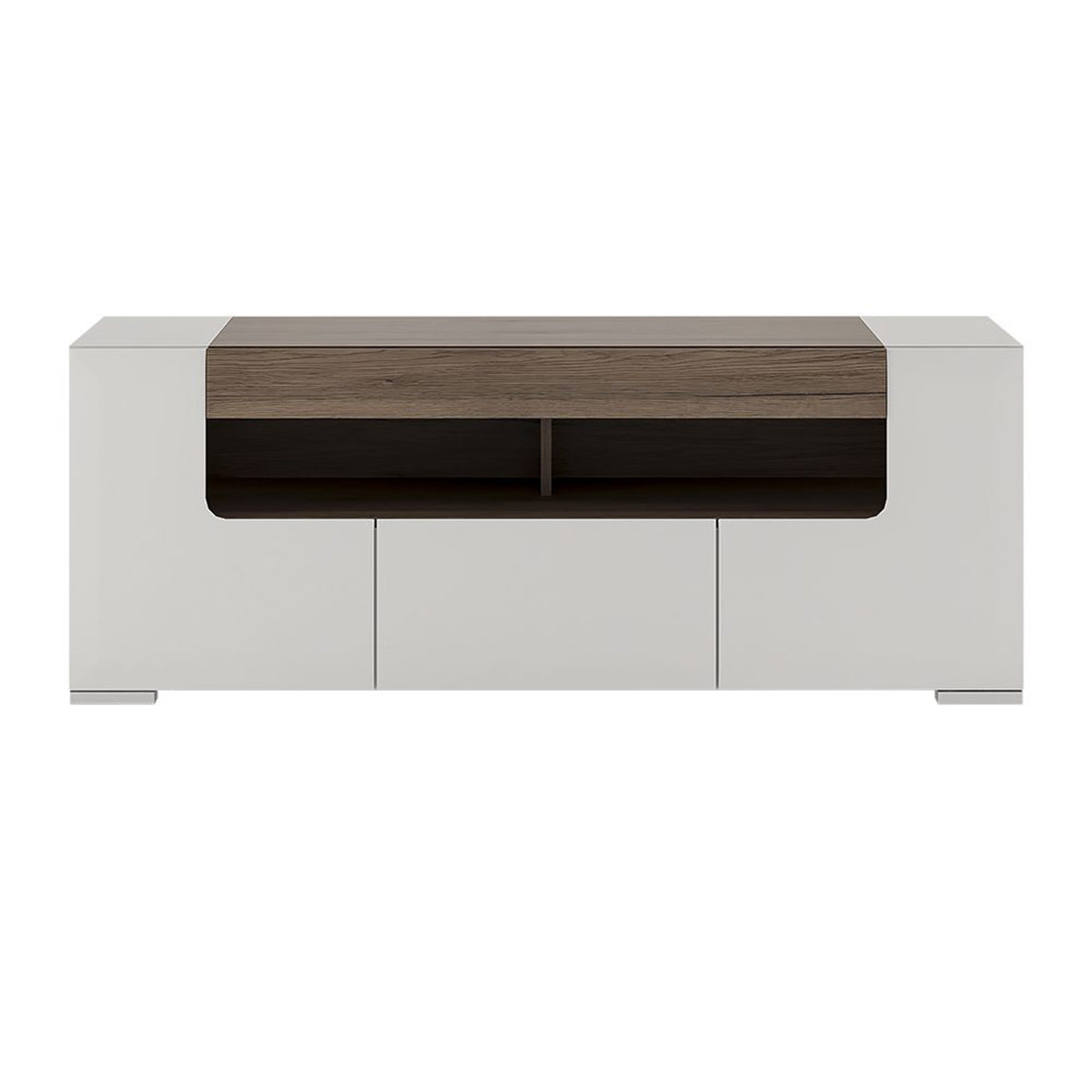 High Gloss TV Stand 140cm Wide With 2 Doors And 1 Drawer - Toronto