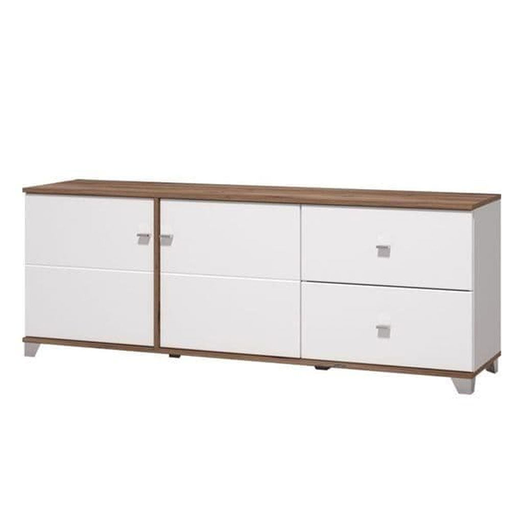 High Gloss TV Stand With 2 Doors And 2 Drawers - Minot