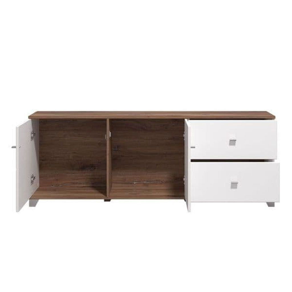 High Gloss TV Stand With 2 Doors And 2 Drawers - Minot