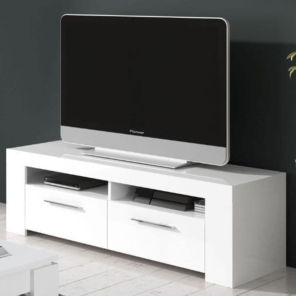 High Gloss TV Stand With 2 Doors - Cuero
