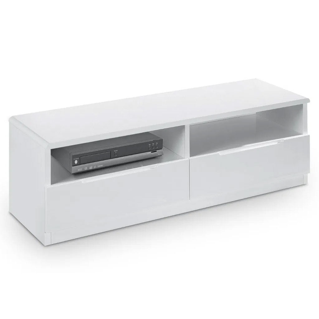 High Gloss TV Stand With 2 Drawers - Manhattan