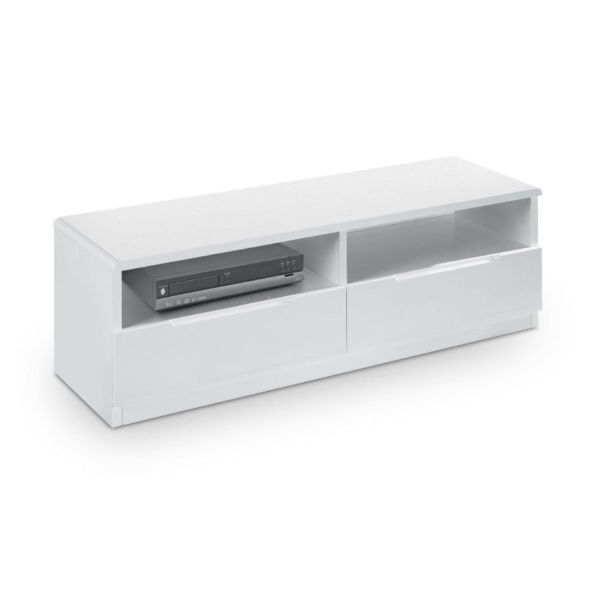 High Gloss TV Stand With 2 Drawers - Manhattan