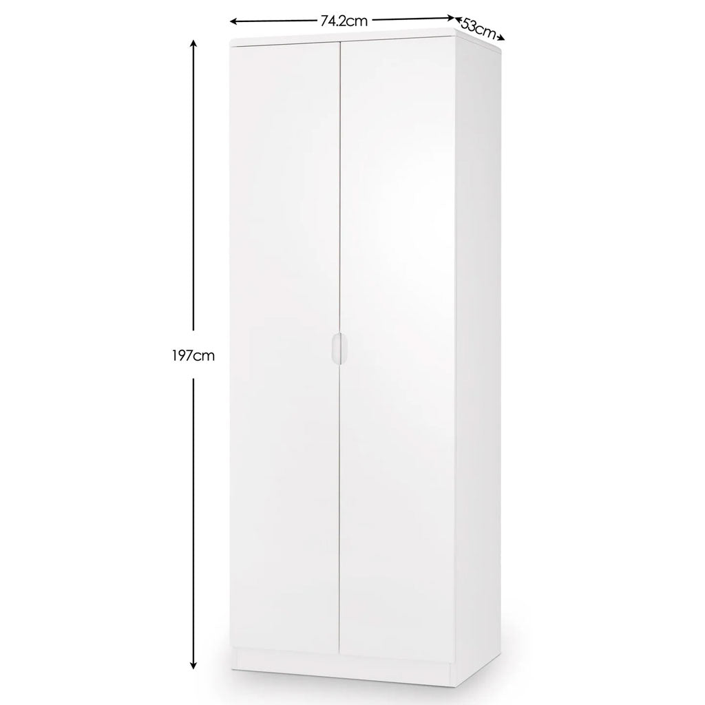 High Gloss Wardrobe With 2 Doors - Manhattan