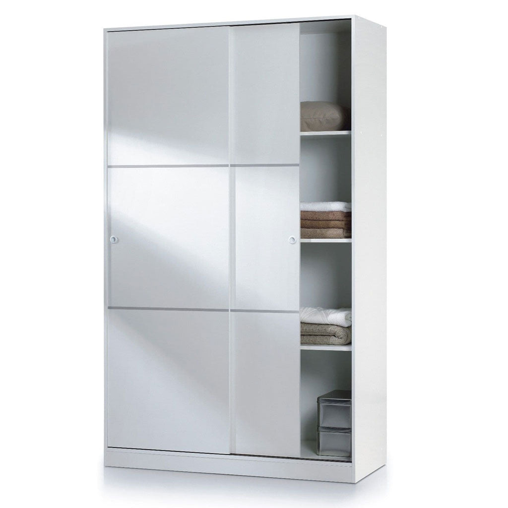 High Gloss Wardrobe With 2 Sliding Doors - Mainz