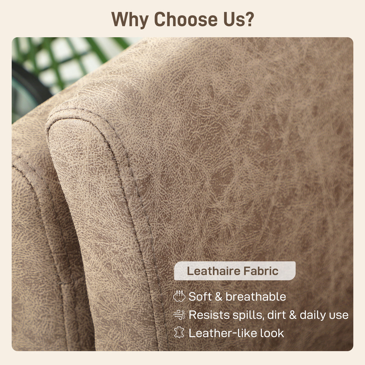 Leathaire Faux Leather 2 Seater Sofa 137cm Wide With Wooden Legs - Velmora