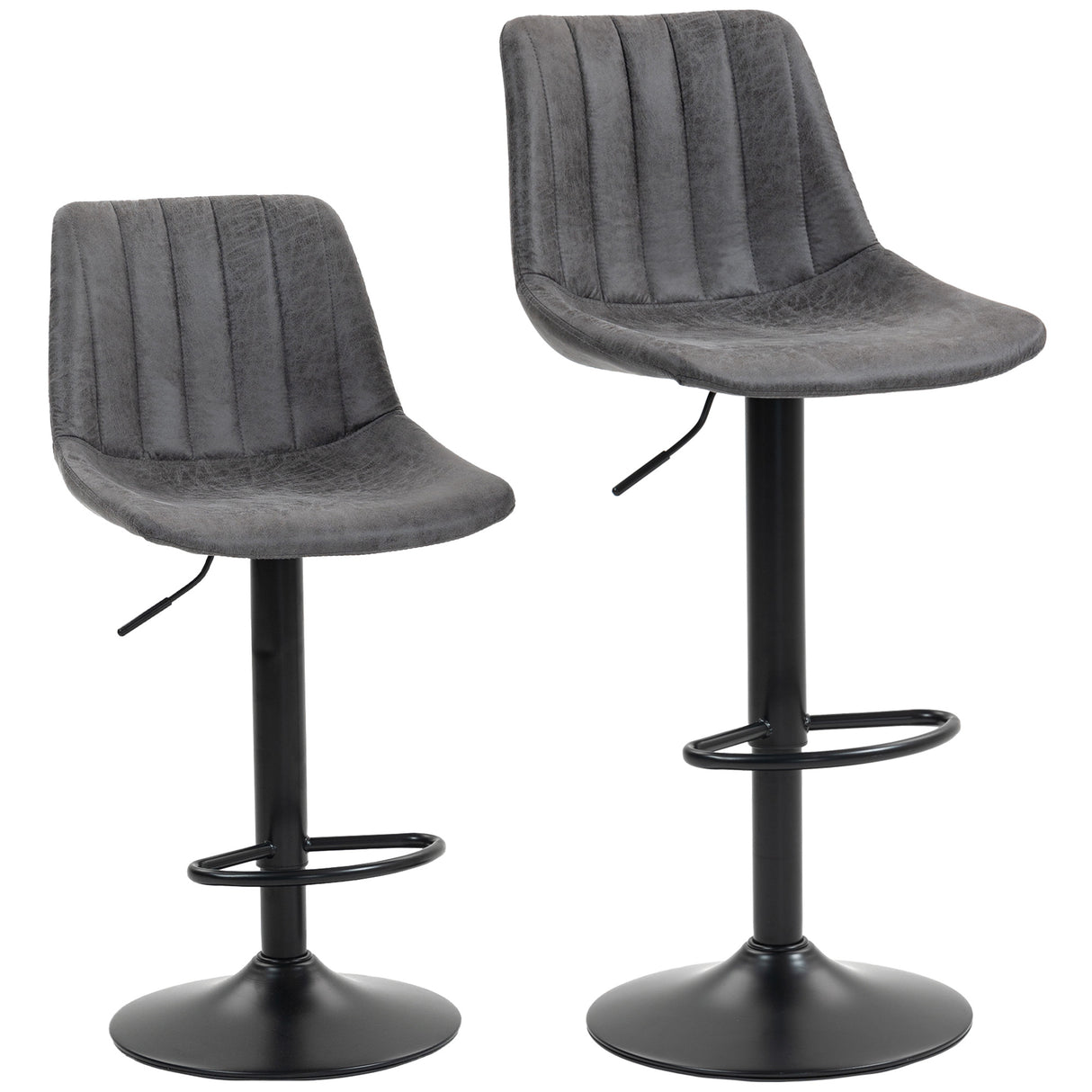 Leathaire Faux Leather Breakfast Bar Stools in Set Of 2 - Velmora