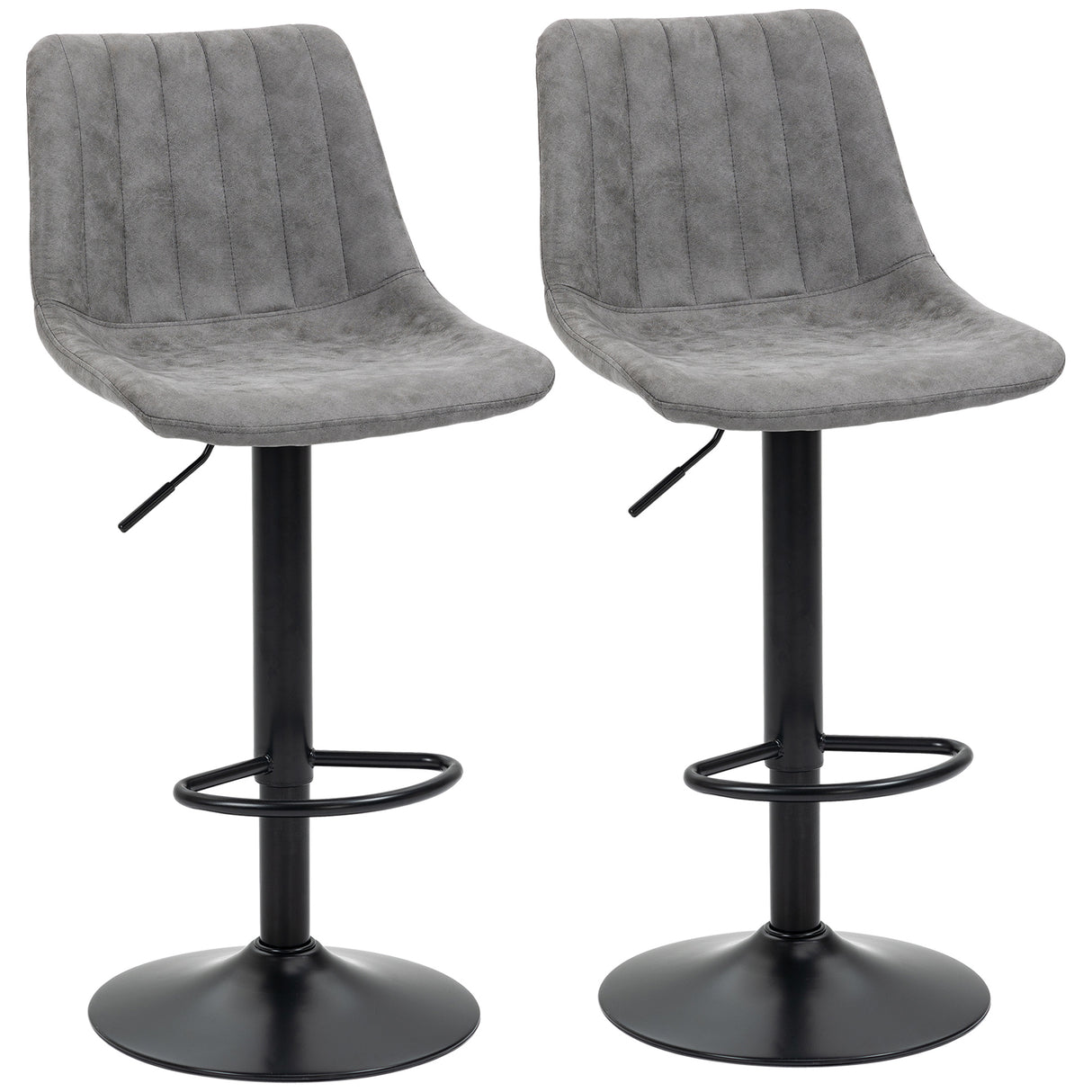 Leathaire Faux Leather Breakfast Bar Stools in Set Of 2 - Velmora