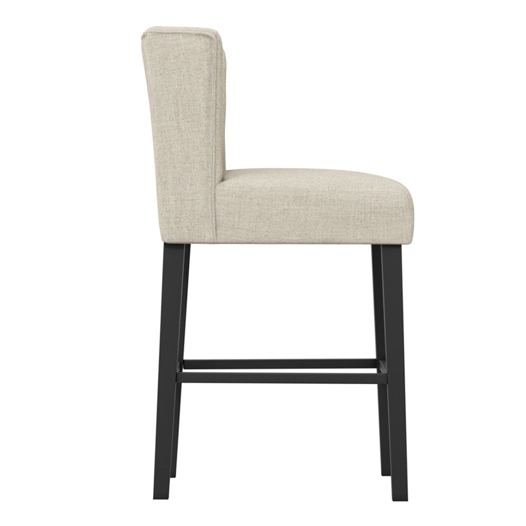 Linen Blend Fabric Counter Bar Stool - Shay