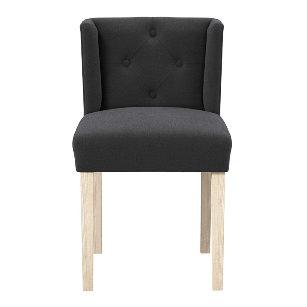 Linen Blend Fabric Dining Chair - Shay