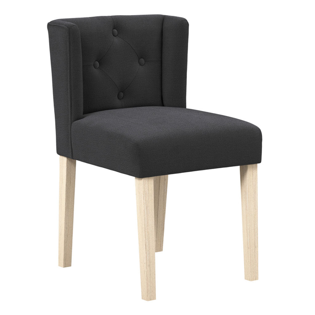 Linen Blend Fabric Dining Chair - Shay
