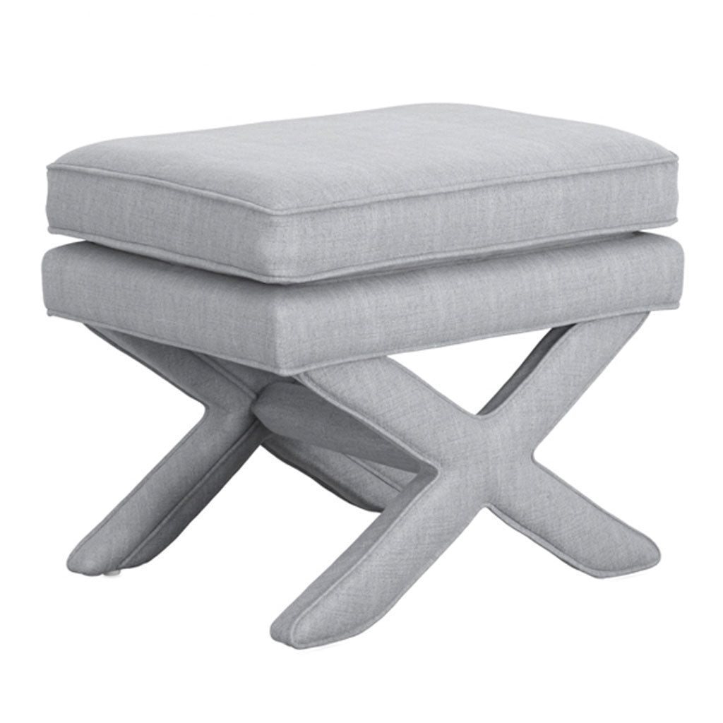 Linen Blend Fabric Stool - Rhode