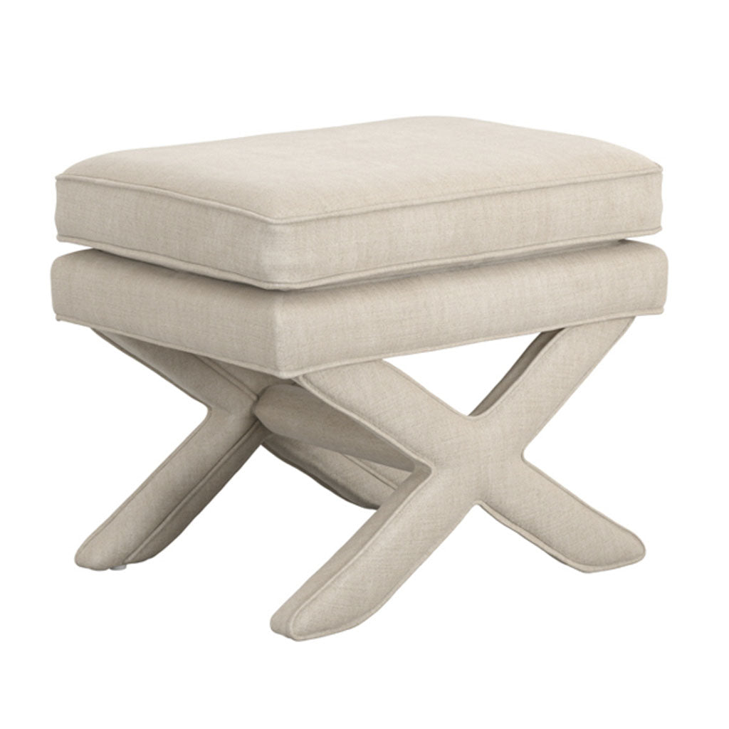 Linen Blend Fabric Stool - Rhode