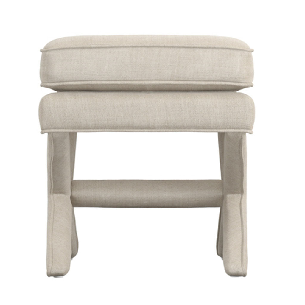 Linen Blend Fabric Stool - Rhode
