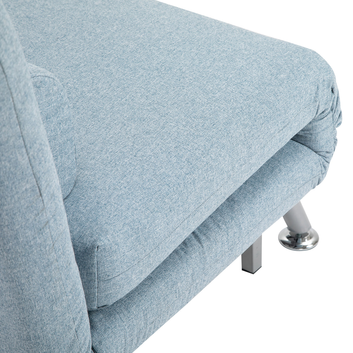 Linen Fabric 1 Seater Sofa Bed 75cm Wide With 1 Pillow - Velmora